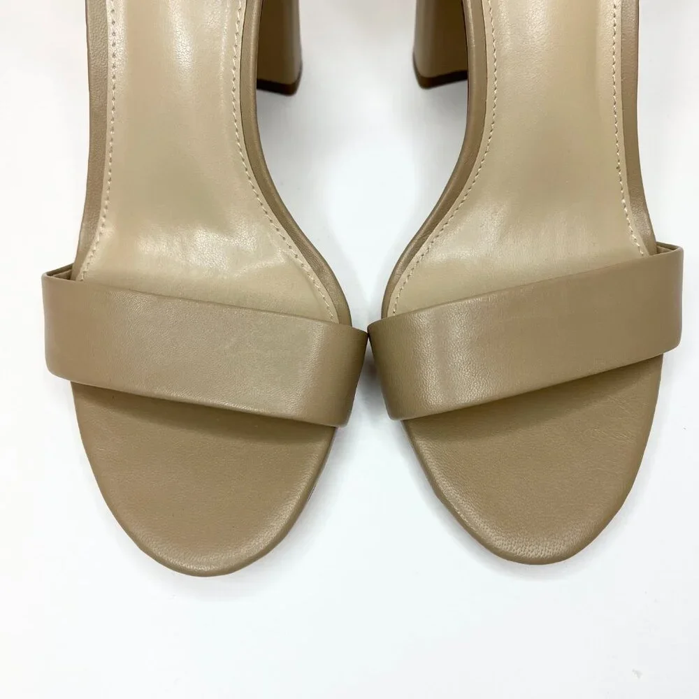 Sam Edelman Yaro Size 7 Classic Nude Ankle Strap Sandal Heel - Picture 5 of 8
